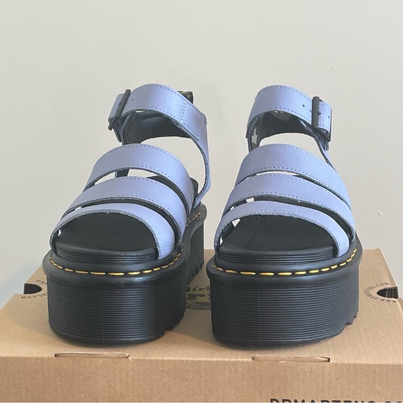New Dr. Martens Zen Blue Blair Quad Sandal Wedge Sandals Women’s Sz 7 - Picture 3 of 7
